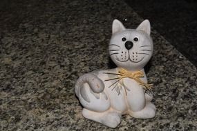ceramic figurine in the shape of a cat