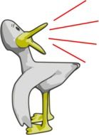 White talking duck clipart