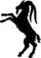 Silhouette of the Billy Goat clipart