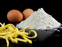 noodles made of flour and eggs