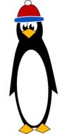 Cold Linux Penguin as a drawing