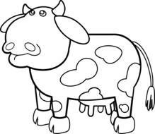coloring book with a cow as an illustration
