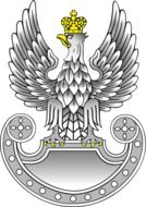 Coat Arms with the eagle with the crown clipart