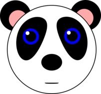Clipart,picture of cute panda with blue eyes