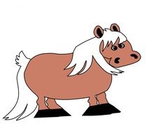 cartoon horse as a graphic illustration