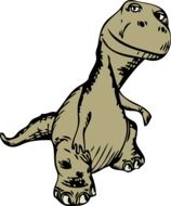 painted gray dinosaur