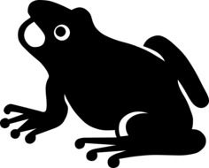 Clip art of Silhouette of frog