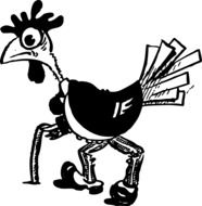 Bird Hen Chicken drawing