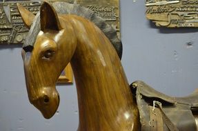 wooden horse as a work of art