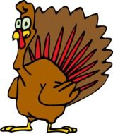 Clipart of brown Turkey Bird