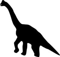 Brontosaurus Dinosaur Silhouette drawing