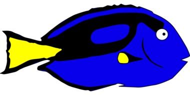 blue fish as a graphic image