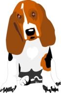 Long Hound dog drawing