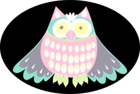 Owl Bird abstract drawing