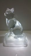 sitting Cat, Glass Figure