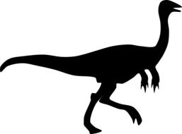 silhouette of a dinosaur