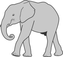 Elephant Walking drawing