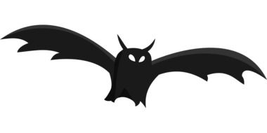 Silhouette of black bat