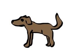 Dog Cartoon Brown drawing