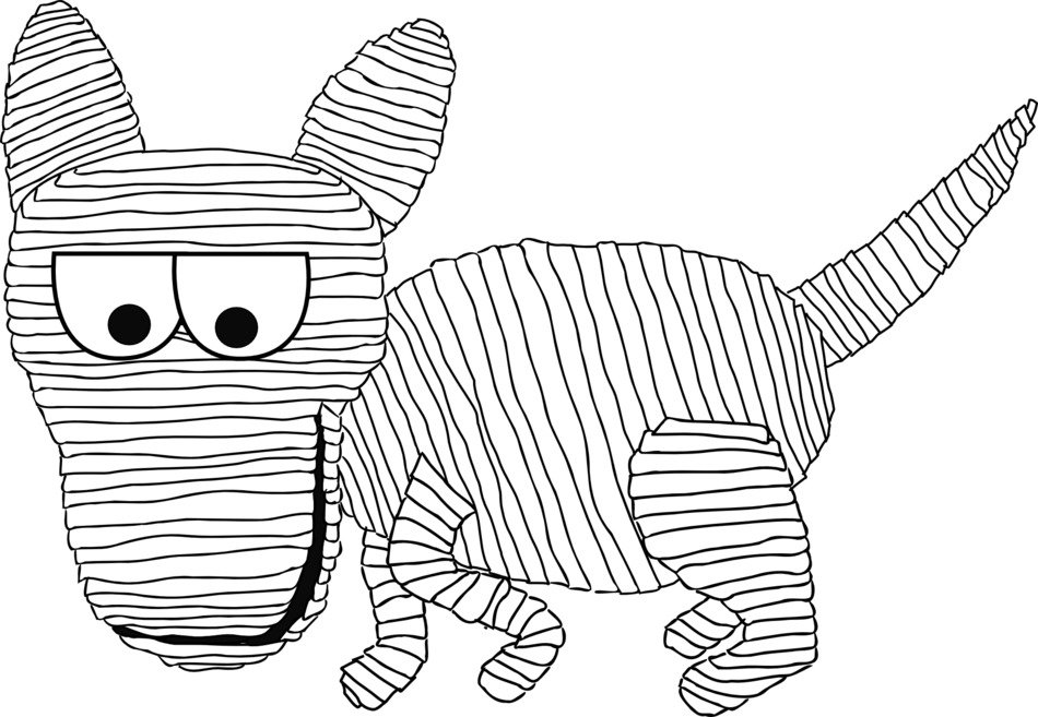funny animal like a mummy