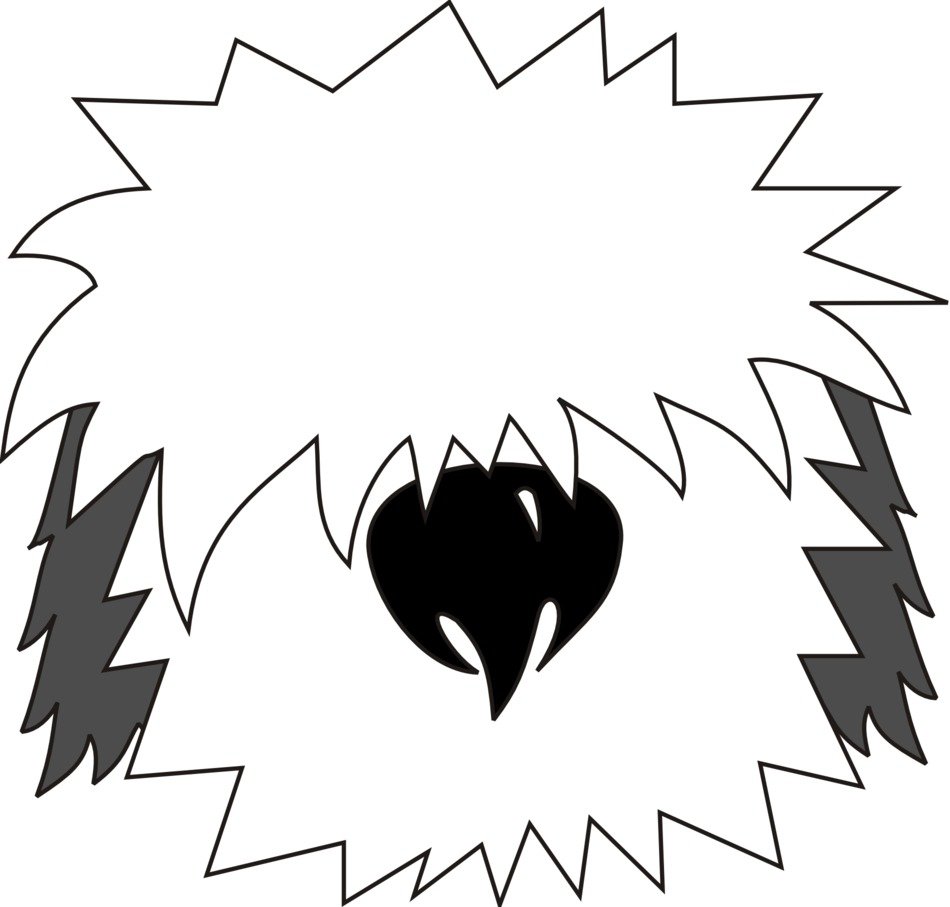 Head Dog as a drawing