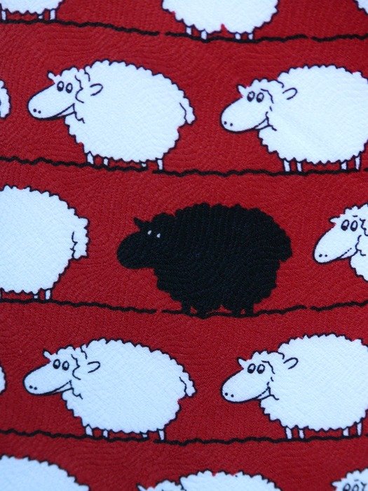 Black and white sheeps clipart