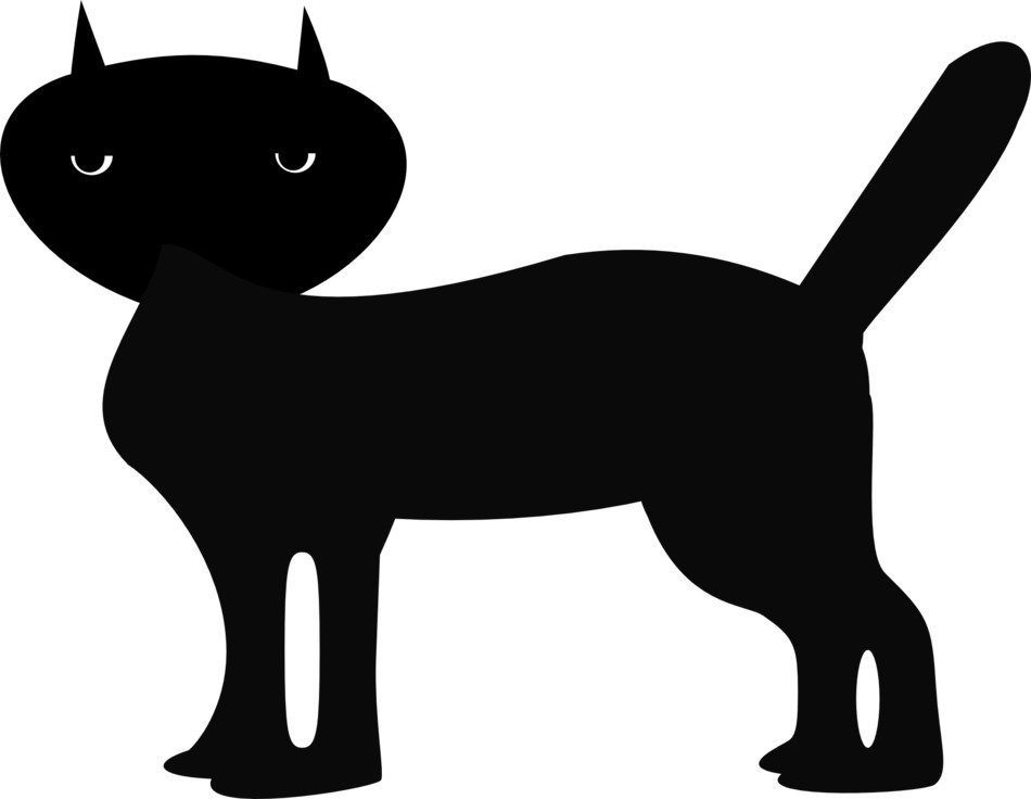 Silhouette of Black Cat