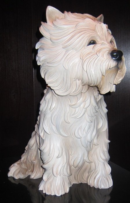 White Terrier dog figurine