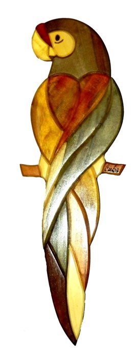 brown parrot as a graphic image