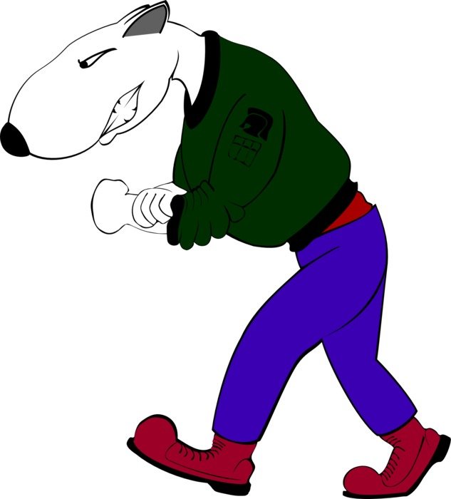 dog like punk in a graphic image