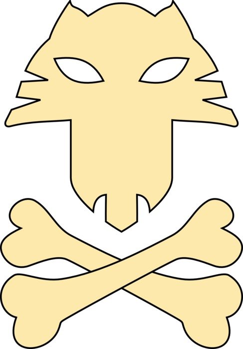 Crossbones Cat drawing