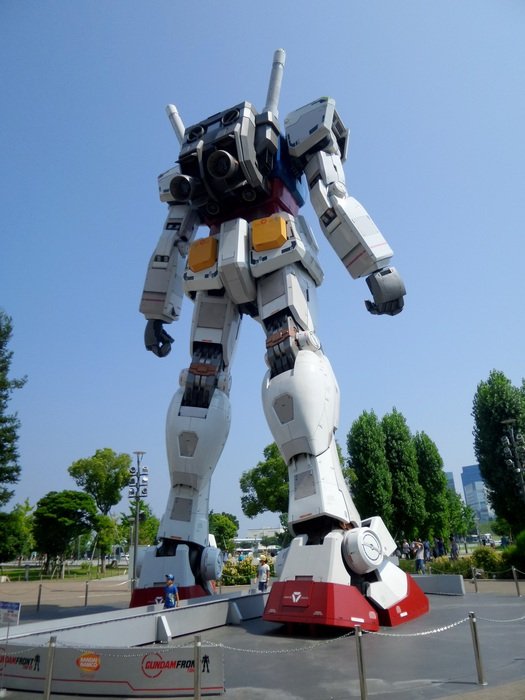 robot on the street in tokyo
