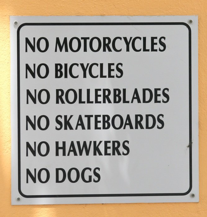 Board of forbidden items
