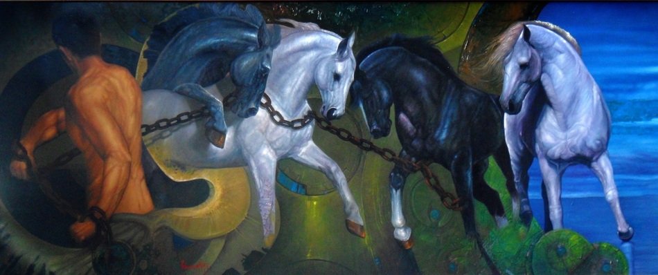 picturesque picture of horses