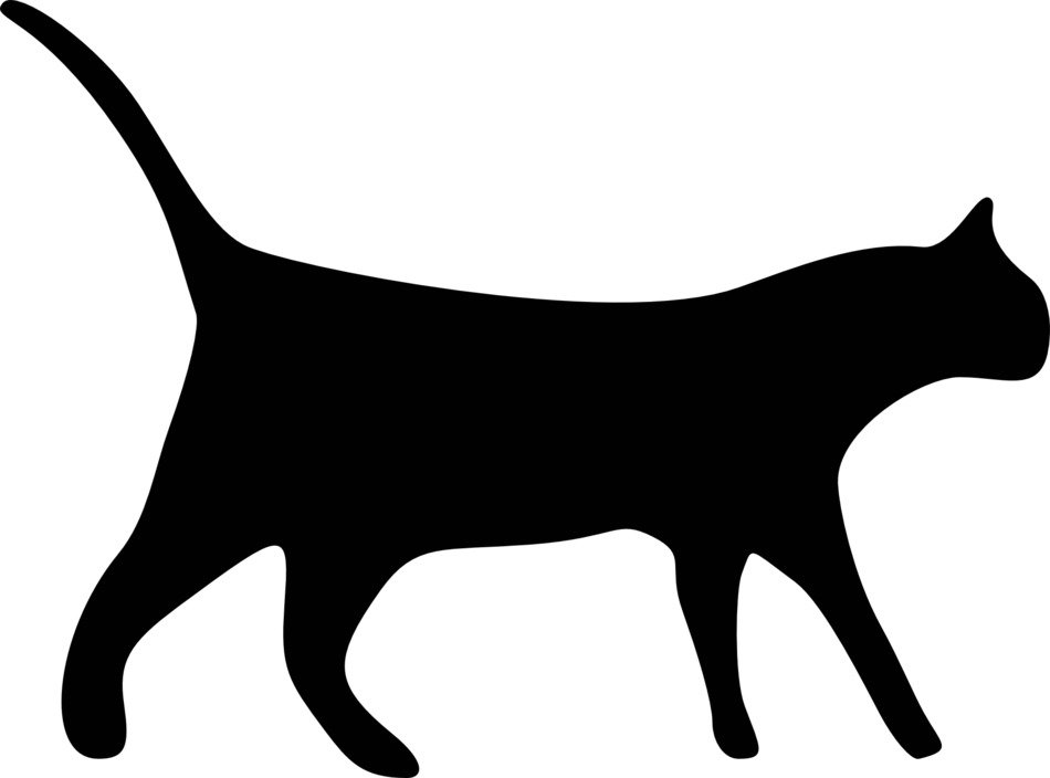 Cat Silhouette Black drawing