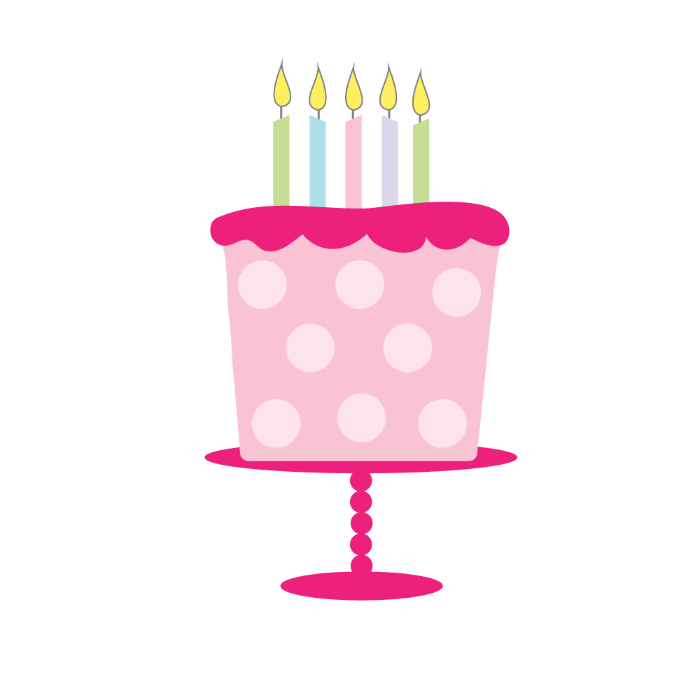 Drawn Pink Birthday Cake Free Image Download 9539