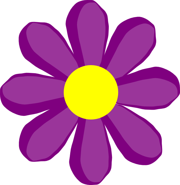 Purple Flower Clip Art N2 free image download