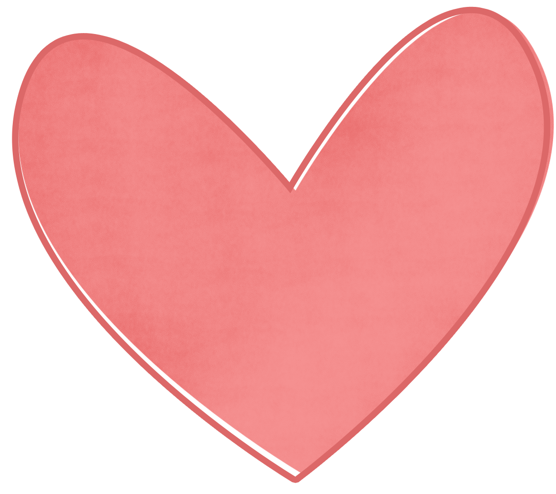 Painted pink heart free image download