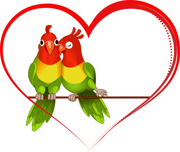 Valentine Love Birds Clip Art free image download