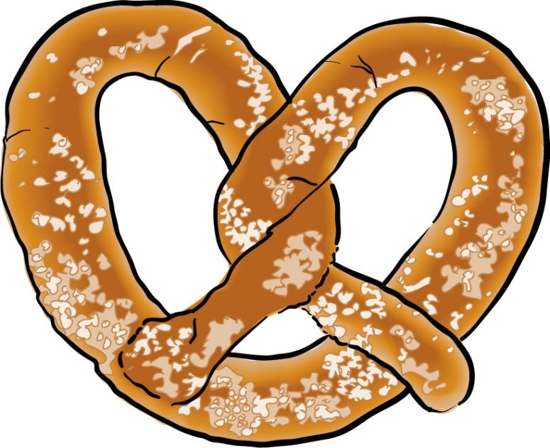 soft pretzel clipart