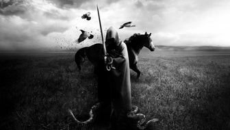 symbol of the war of white and black