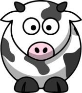 Cow Cartoon Clip Art N3