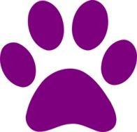 Purple Paw Print Clip Art