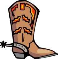 Cartoon Cowboy Boots Clip Art