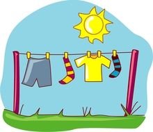 clothes-drying rope as a graphic illustration