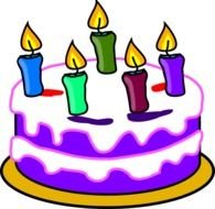 Red Birthday Cake Clip Art N2