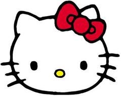 isolated Hello Kitty face