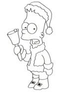 Clip art of black and white Barth Simpson