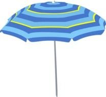 Beach Umbrella Clip Art N2