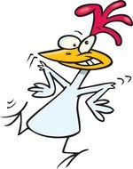 Cartoon crazy Chicken drawing